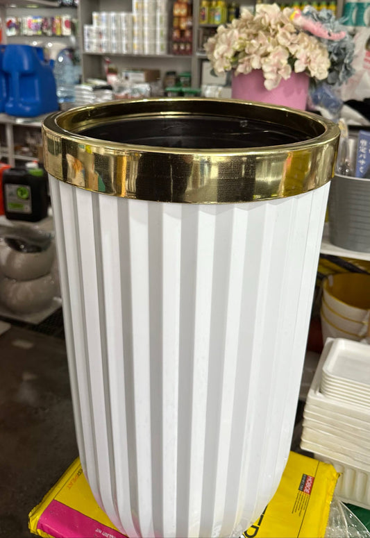 Горшок Ташкент | Гофрированный с золотой вставкой